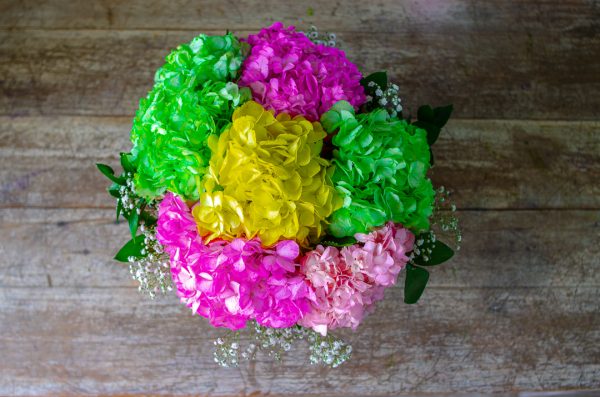 Jarrón Arcoiris con Hortensias - Imagen 7